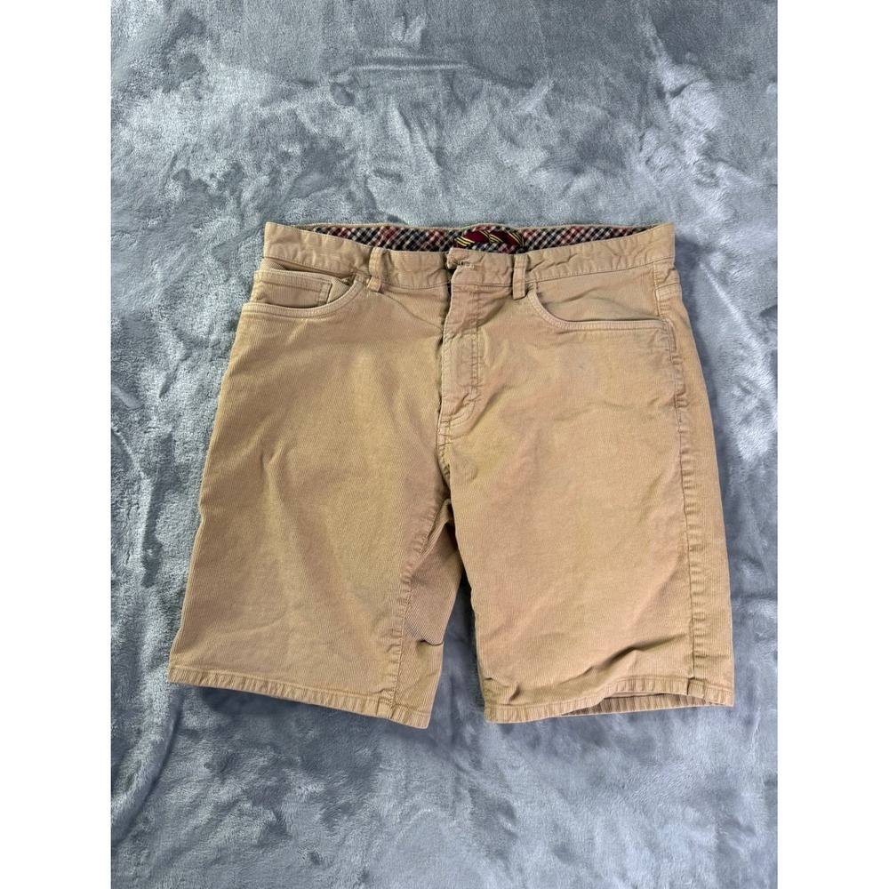 Brooks Brothers Shorts Red Fleece Mens Size 34 Beige fine wale corduroy